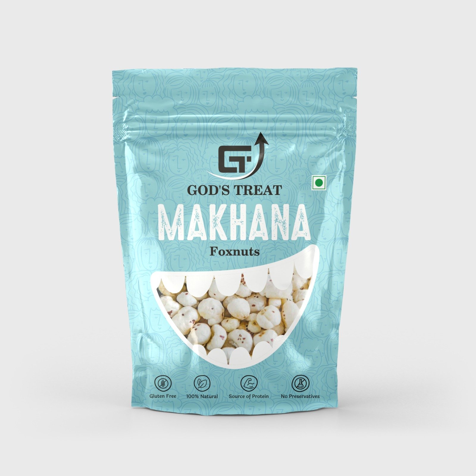God's Treat Regular Raw Phool Makhana 75g (Pack of 3) | Premium Fox Nuts | Lightweight & Crunchy | Ideal for Roasting | Healthy Snacking, Fasting & Prasadam | Natural Lotus Seeds